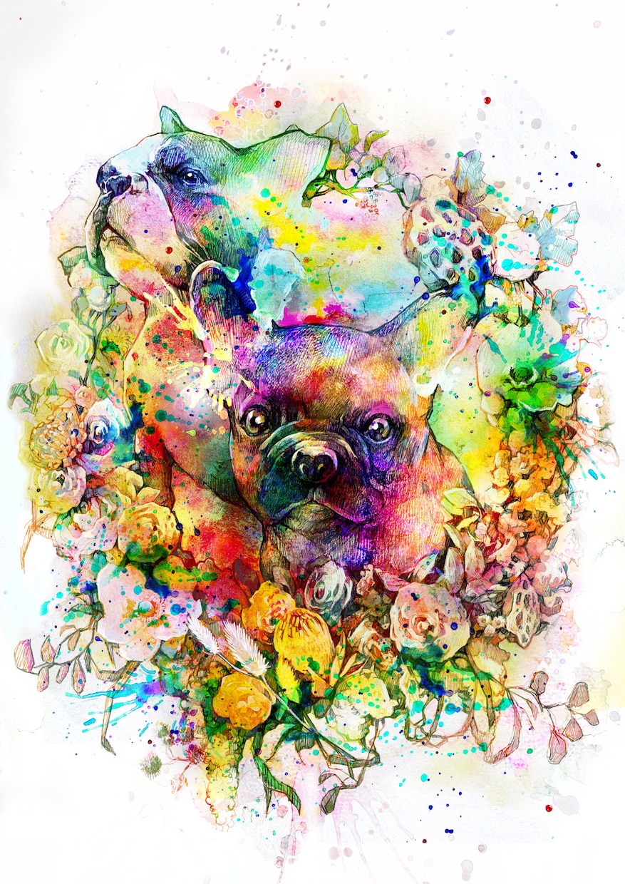 お洒落！！ハイクオリティのイラスト描きます 線画と水彩表現！！似顔絵も可！！！ロゴイラスト！！ イメージ3