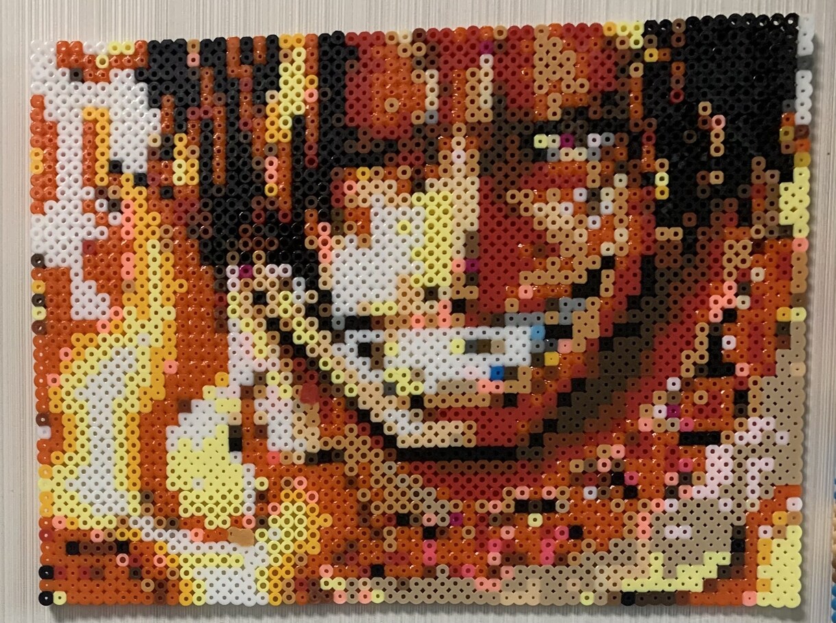大きなアイロンビーズ制作します 壁にかけてインテリアとしてもどうぞ！28.5×28.5cm イメージ4