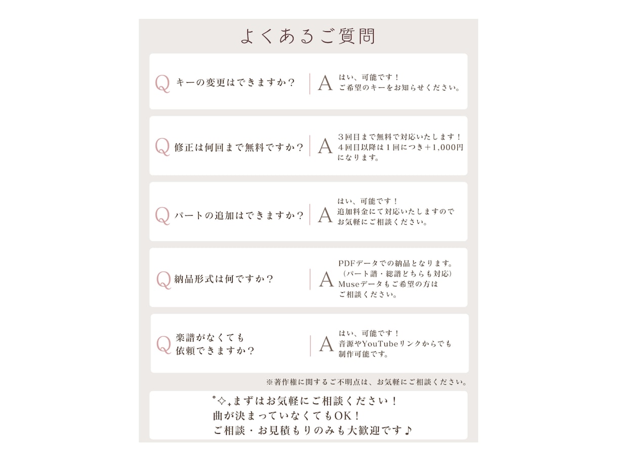 アカペラ譜面を耳コピ・アレンジ制作します ご希望の雰囲気に合わせて丁寧に制作します イメージ4
