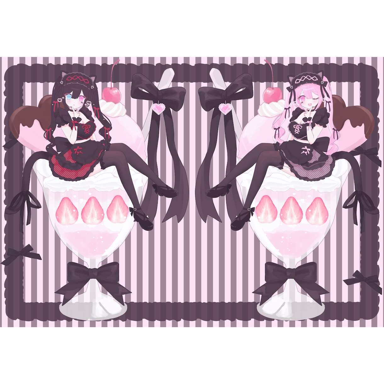 ペア可能 量産イラストを制作します VTuberさんなどにおすすめです！ イメージ3