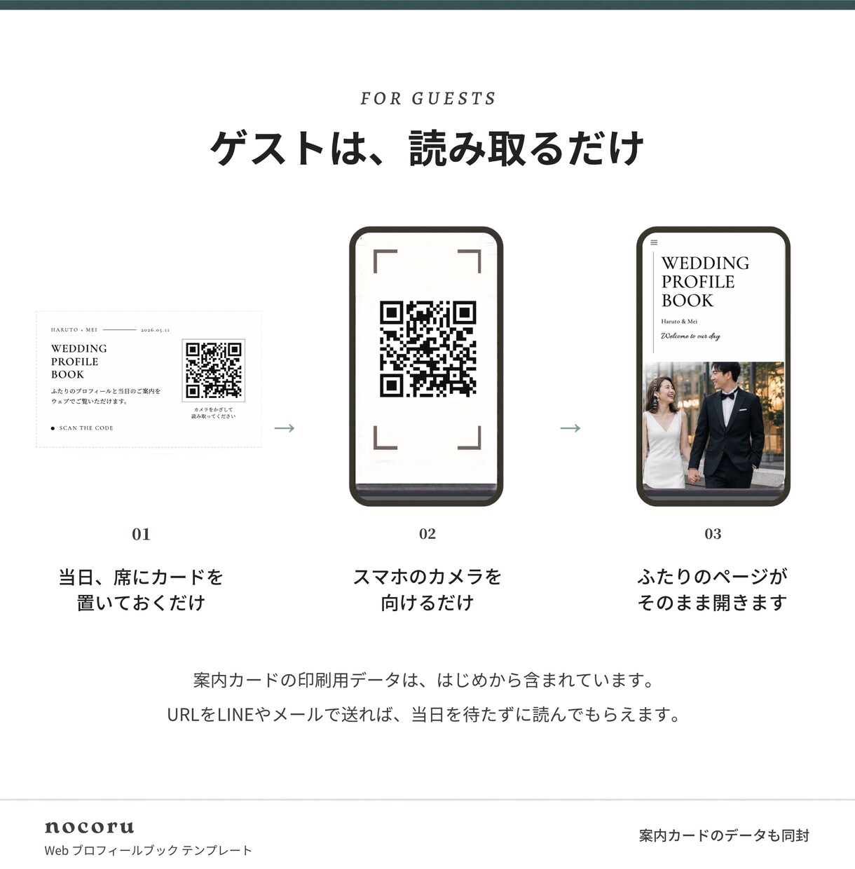 式後も開かれるWebプロフィールブックを届けます 【先着3名様モニター価格】席表・案内カード付き／直前修正OK イメージ2
