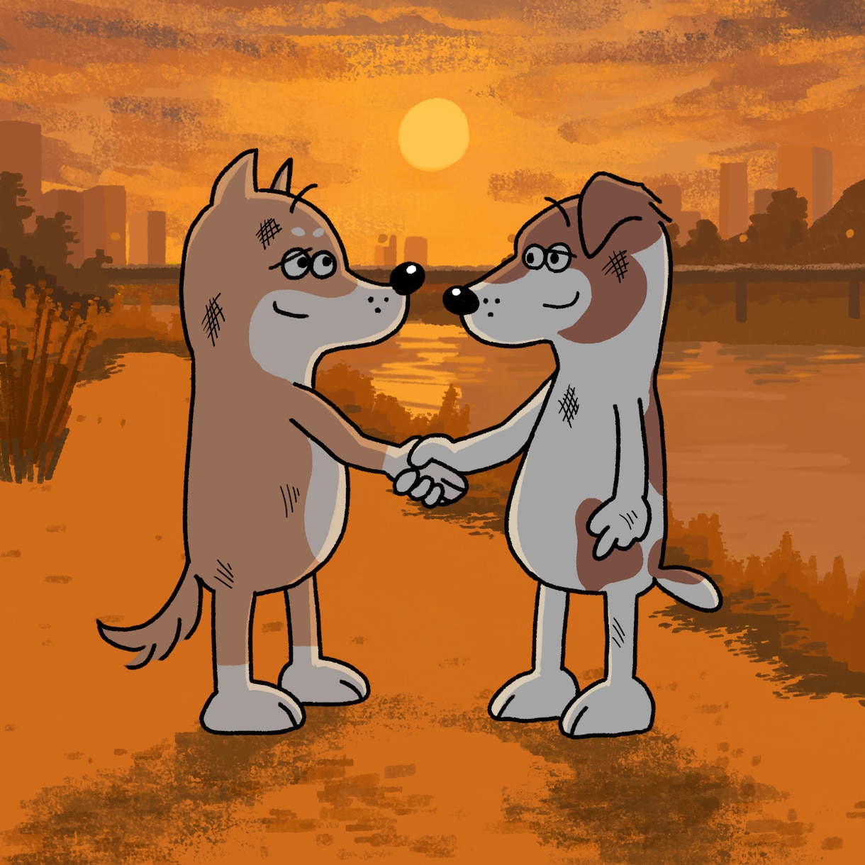 とぼけ顔が愛しい！デフォルメ犬イラストお描きします 見れば見るほどクセになる、あの子のとぼけ顔 イメージ2