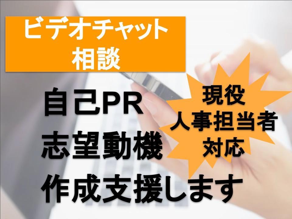 ビデオチャットで自己PR・志望動機の作成支援します 現役の人事担当者が採用側の目線でアドバイス イメージ1
