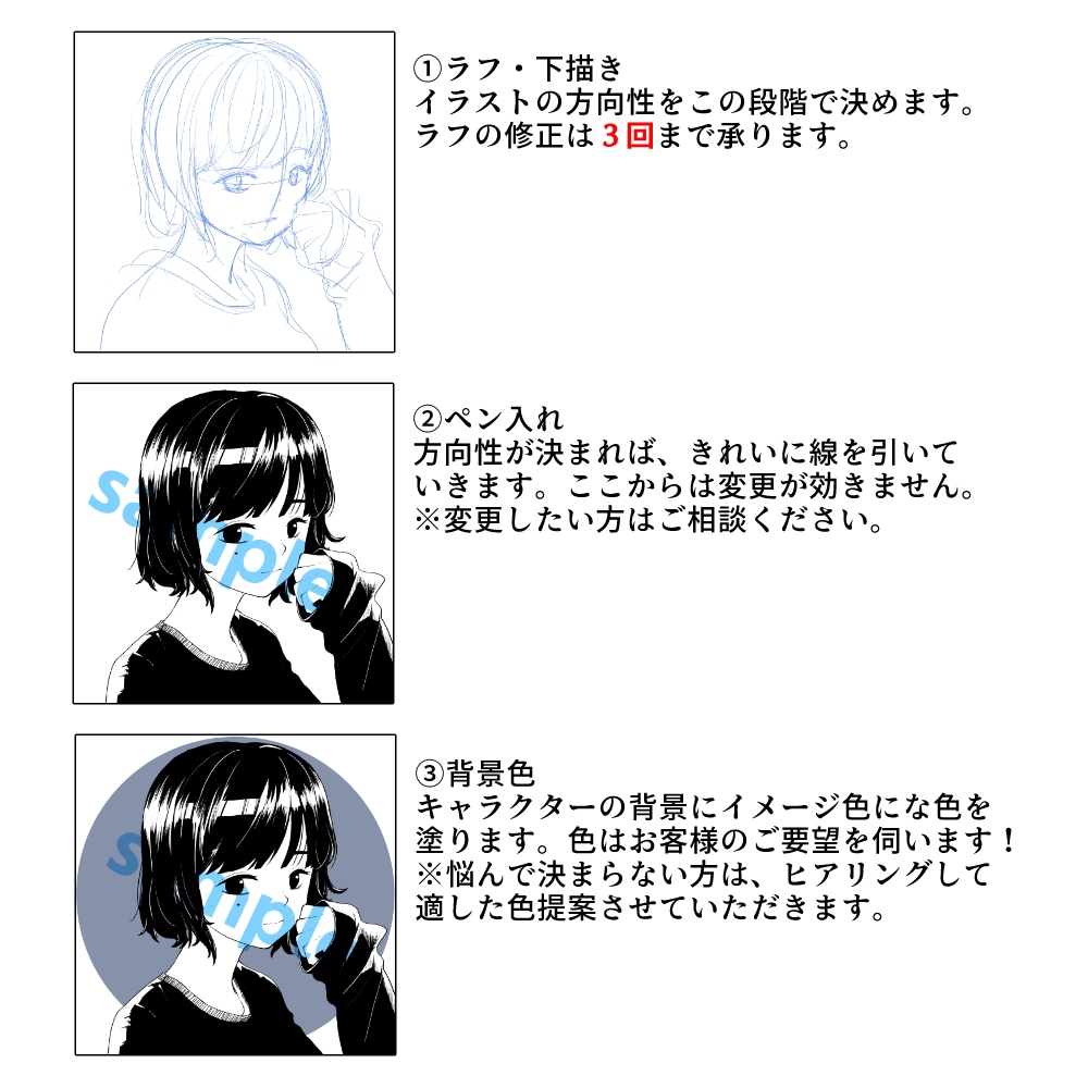 シンプルなのに記憶に残りやすい作品を描きます SNS、プログ等で使う方向けのアイコンです イメージ4
