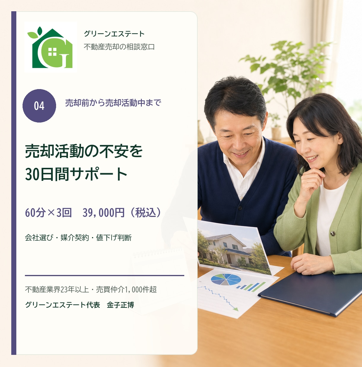 不動産売却中の不安を30日間支えます 一括査定・会社選び・値下げ判断を一緒に整理 イメージ1
