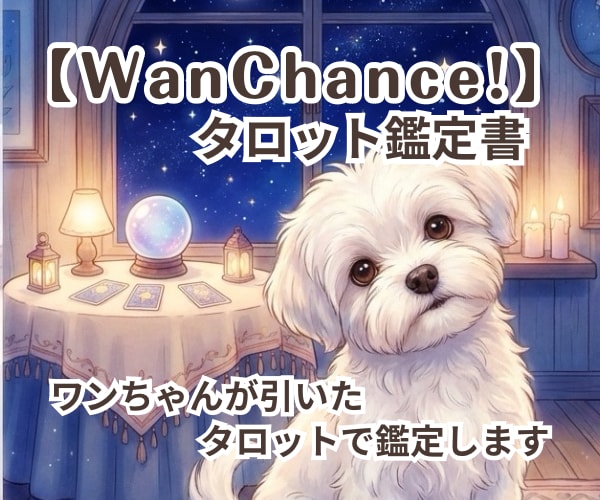 ワンちゃんが引いたタロットで鑑定します わんタロとパパの【WanChance!タロット鑑定書】 イメージ1