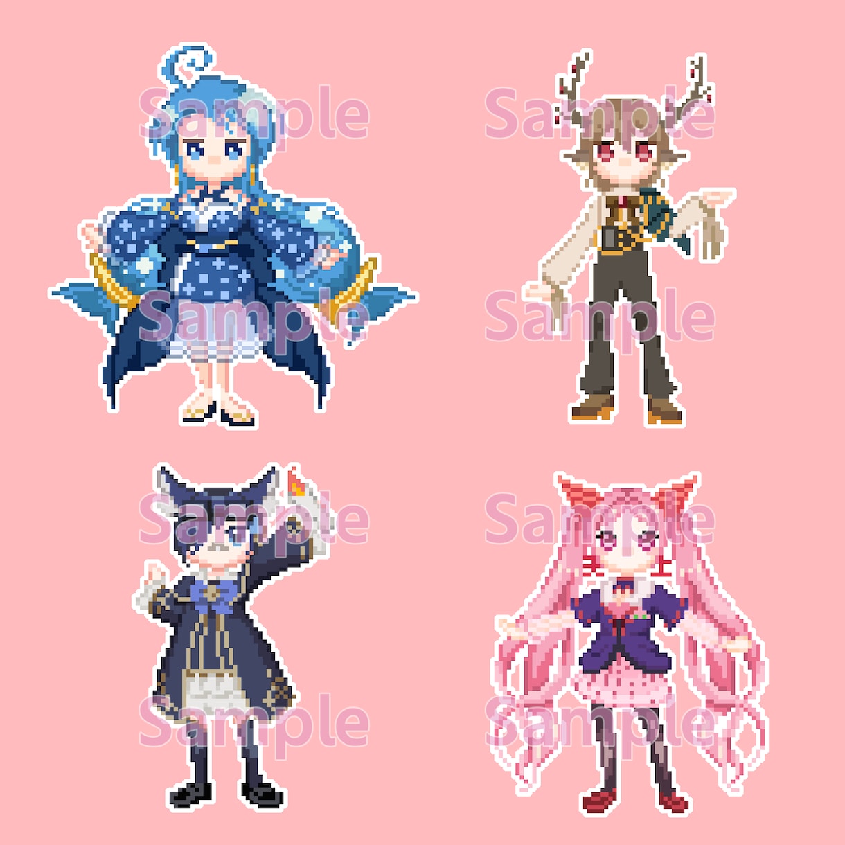 ドット絵立ち絵作成します 選べる6種のポーズ！グッズにもお使いいただけます イメージ3