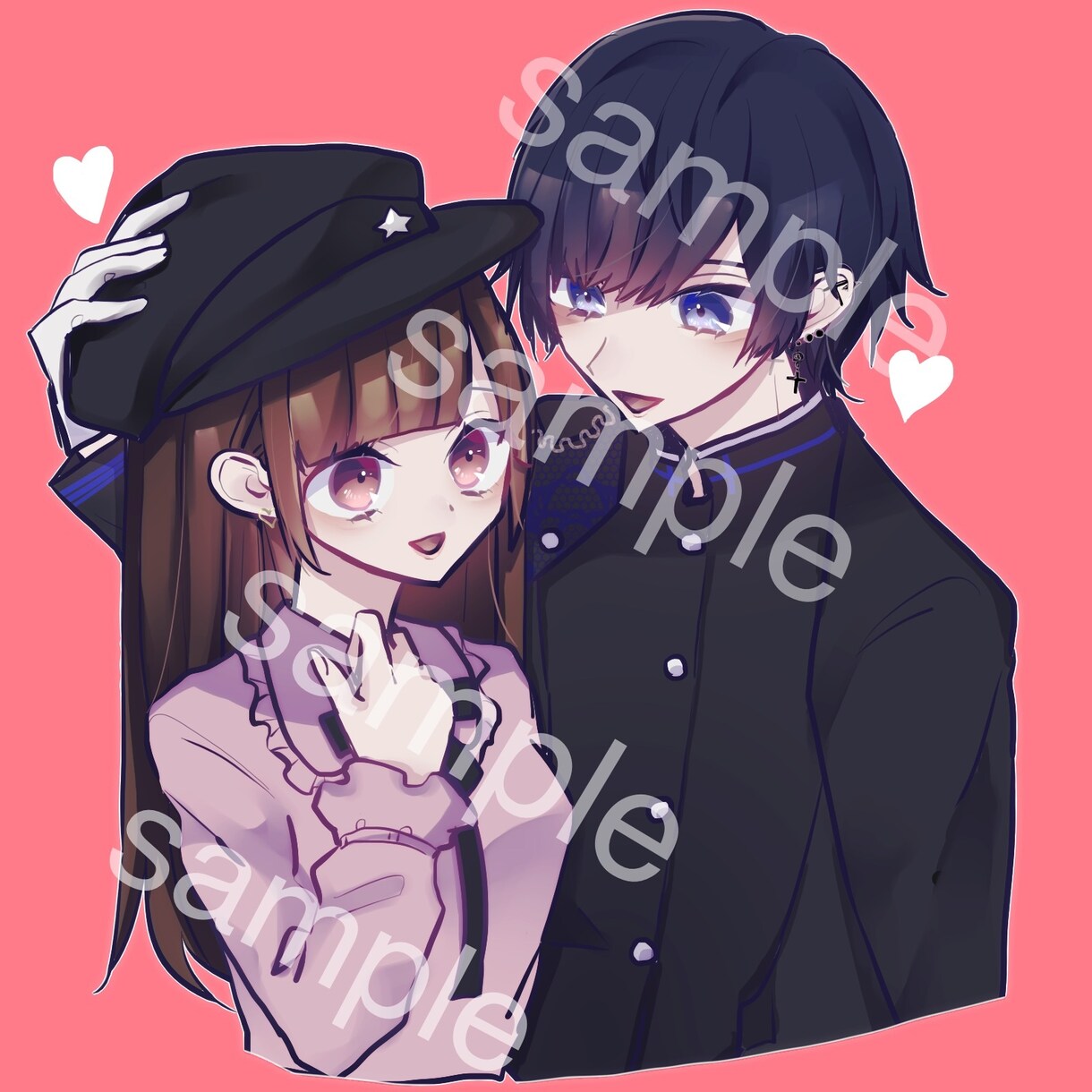 夢絵描きます 推し様とあなた様の仲良しイラストかきます◎ イメージ2