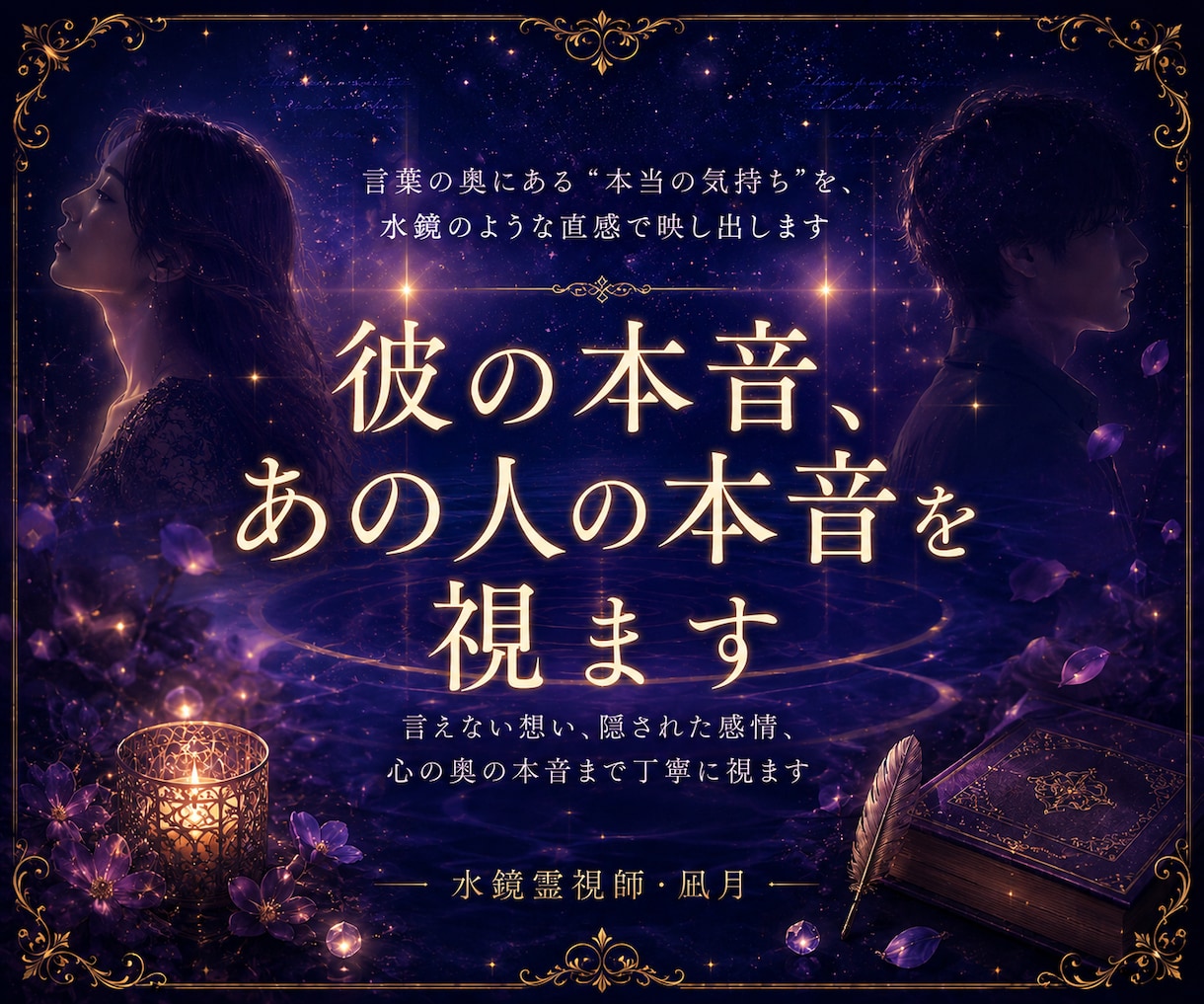 彼の本音、あの人の本音を視ます あの言葉の意味を、何度も探してしまう方へ イメージ1