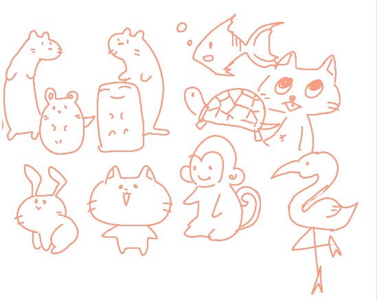 商用利用可〇ゆるいドウブツ描きます 単色線のゆるいドウブツ描きます！ イメージ2