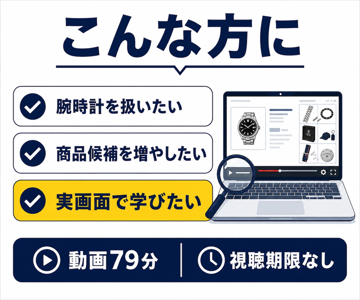 腕時計関連品のeBayリサーチを実演します 高額な腕時計を避けて周辺商品へ広げる79分リサーチ動画 イメージ5