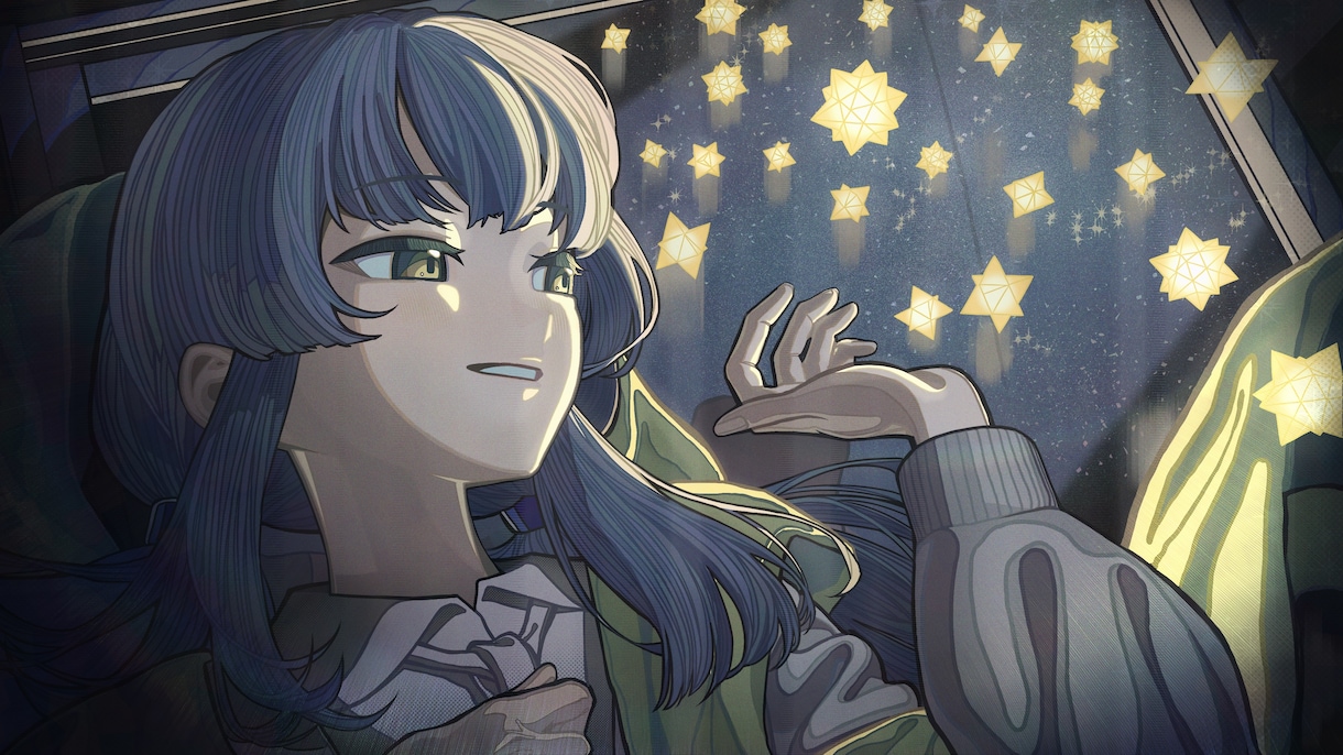MV/歌ってみたのサムネ用イラストを制作します 曲の雰囲気に合わせる一枚絵を作成します。YouTube投稿可 イメージ7