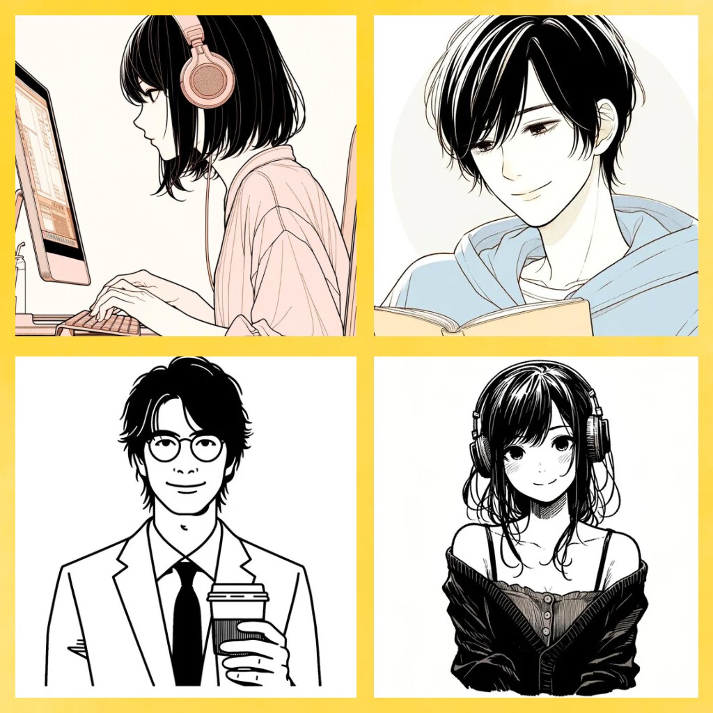様々なシーンで活躍♡繊細+シンプルアイコン描きます SNSや配信サムネイル、ヘッダーなど★4枚の中から選べます♪ イメージ5