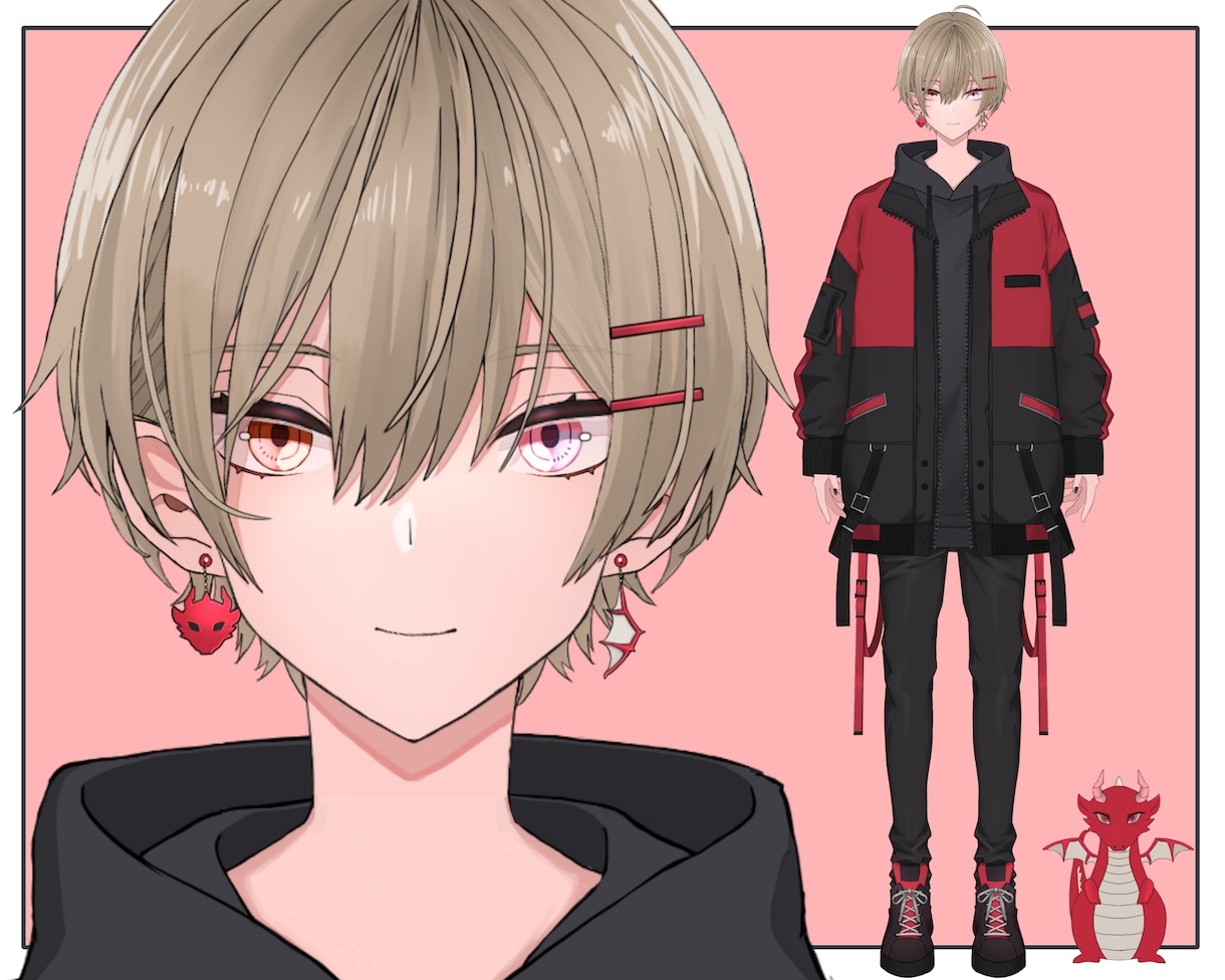 カッコイイ男性Vtuberモデル制作します キャラデザからモデリング一括無料修正アフターフォロー込み イメージ4