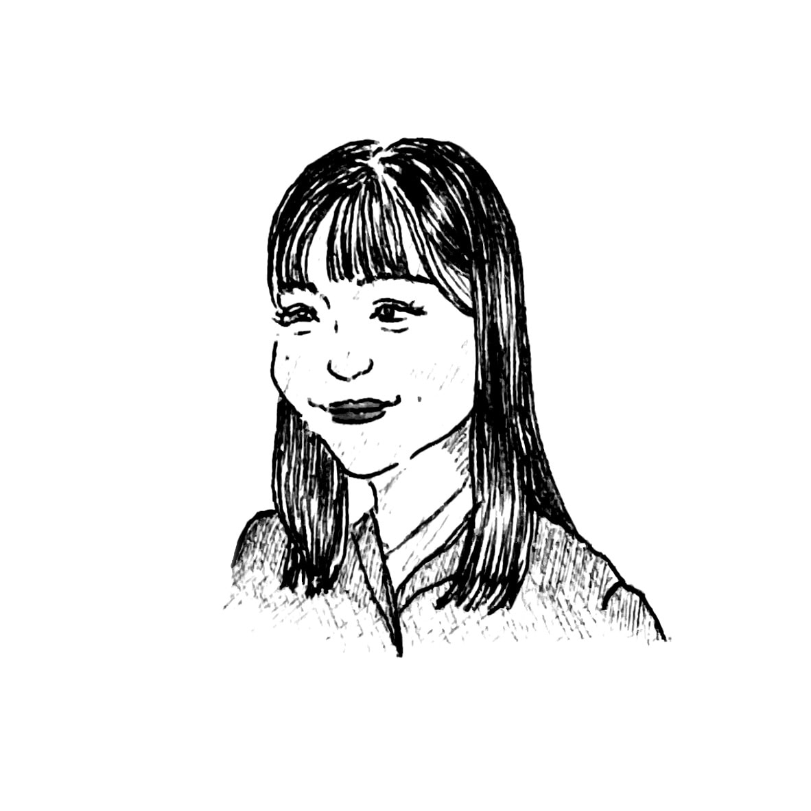 手描きの線画イラストでプロフィール画像描きます シンプルだけど惹かれるような似顔絵に是非 イメージ2