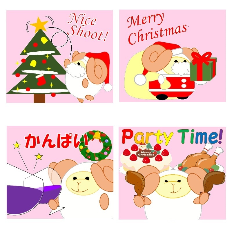 クリスマス・年末年始画像を含んだスタンプ制作します 11月中受付！お手頃価格！16個3000円でお作りします！ イメージ5