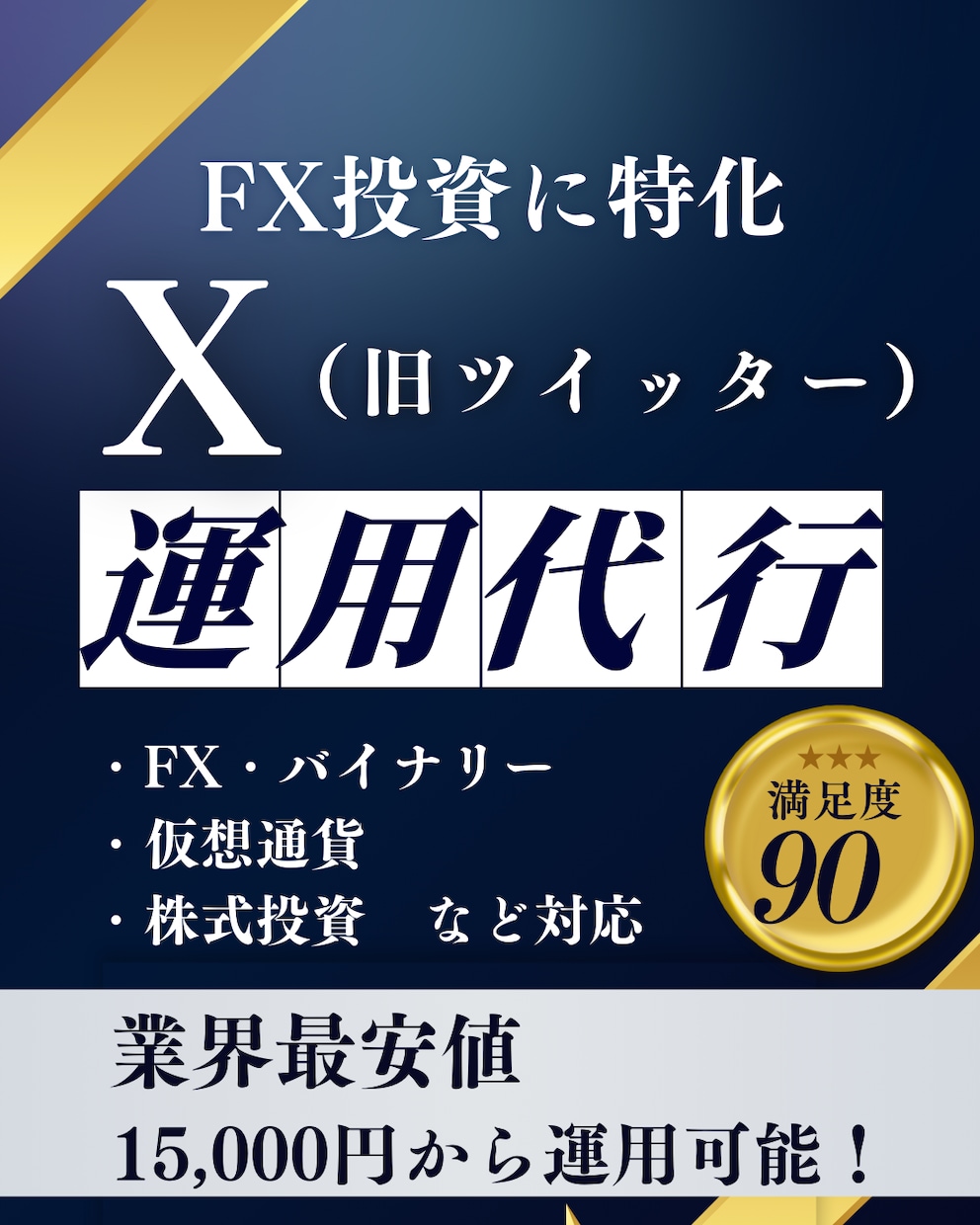 FX特化 X Twitter ツイッター運用します FX系投資運用アカウントの発信力がつく運用を行います！ イメージ1