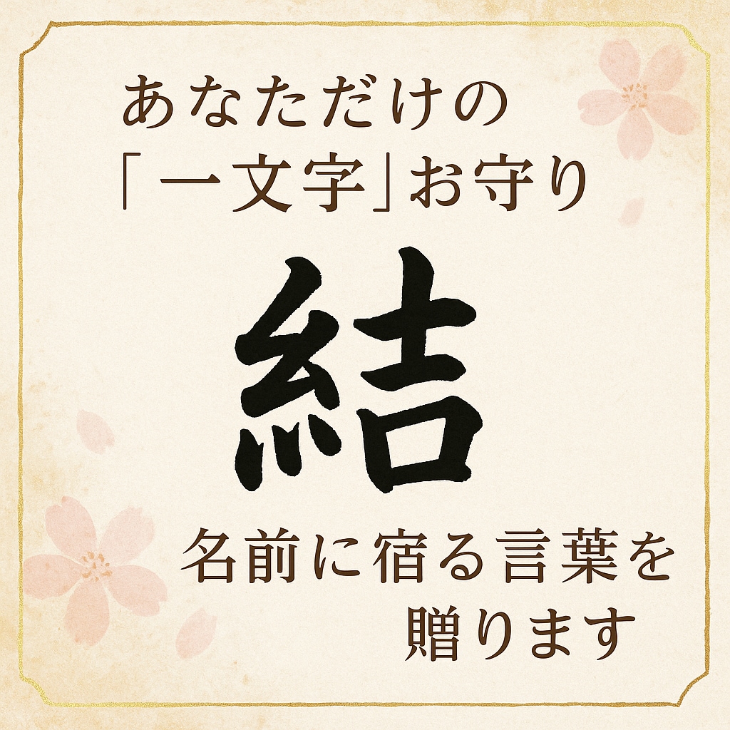 9月末まで受付！あなただけ”の一文字漢字届けます 一生そばに置きたい、あなたのための漢字 イメージ1