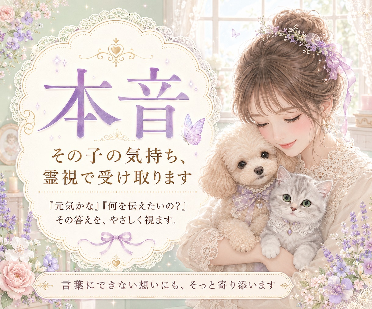 愛犬ペットなどの気持ちを霊視で鑑定します 「元気かな」その答え、代わりに霊視します イメージ2