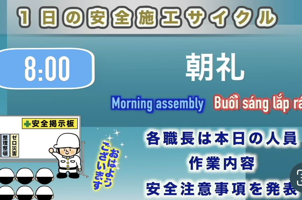 建設現場の新規入場者教育動画を最安値で制作します 基本的な内容のテンプレートを使用する事で安価で制作致します。 イメージ5