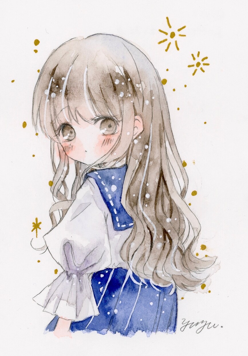 ハガキサイズの透明水彩イラストをお届けします 透明水彩イラストの原画をお届けいたします。 イメージ2