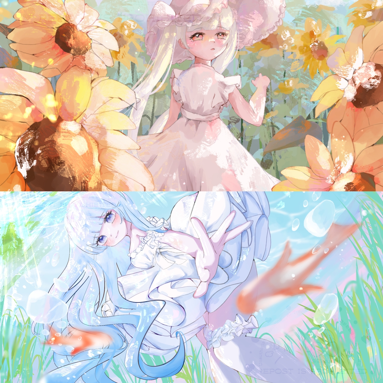 低コスト◎アイコン、MVイラストなど制作します お手頃価格でふわふわキラキラ可愛いイラスト制作します。 イメージ5