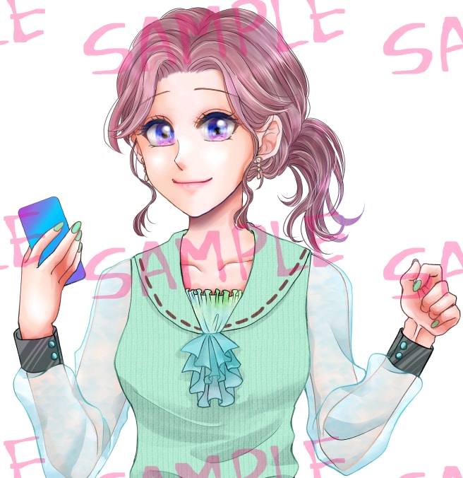 秘匿HO/ネタバレOK♥TRPG全身立ち絵描きます 落ち着いた彩度かつ地味にならない水彩塗りが得意です イメージ1