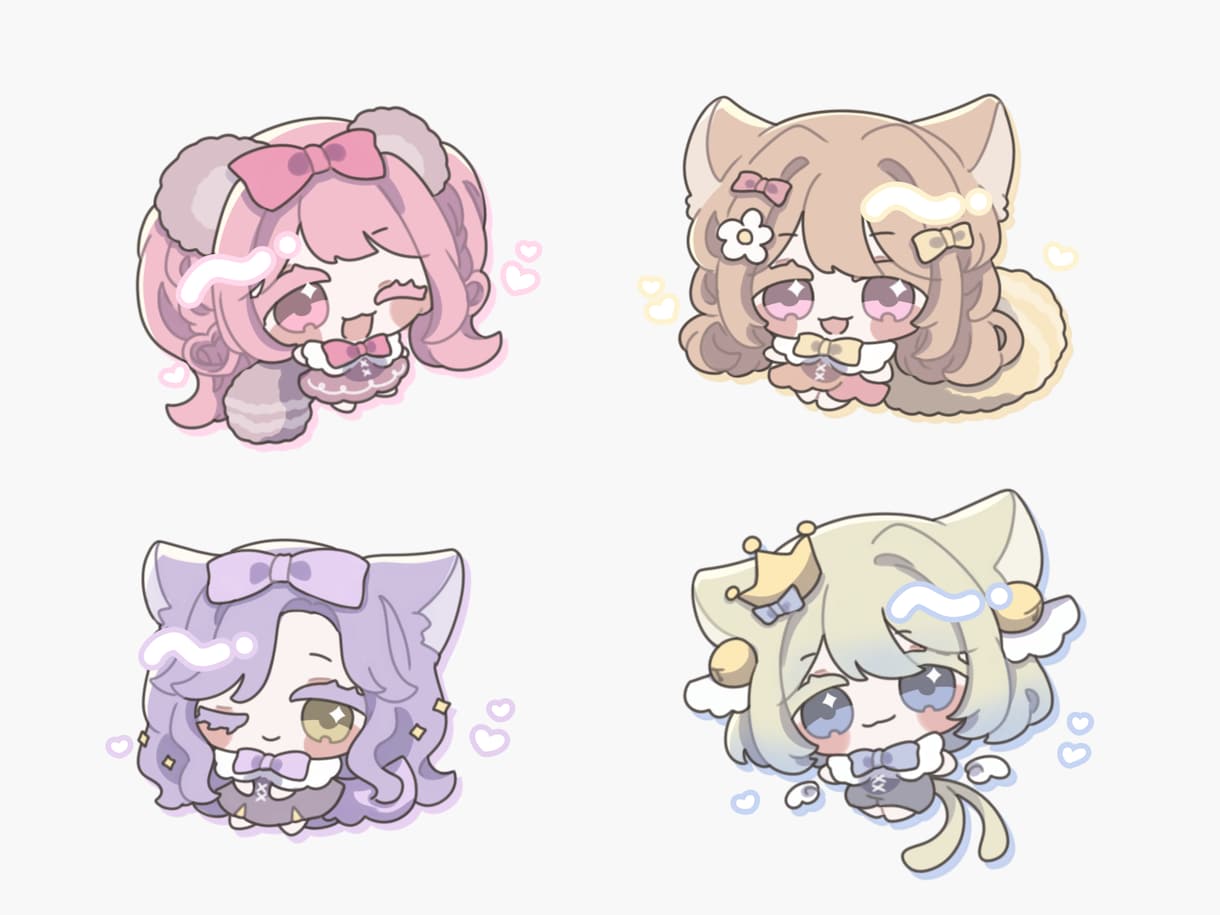 かわいいちみキャラのSNSアイコンを作成します ふわふわで可愛いミニキャライラストを丁寧に作成します！ イメージ3