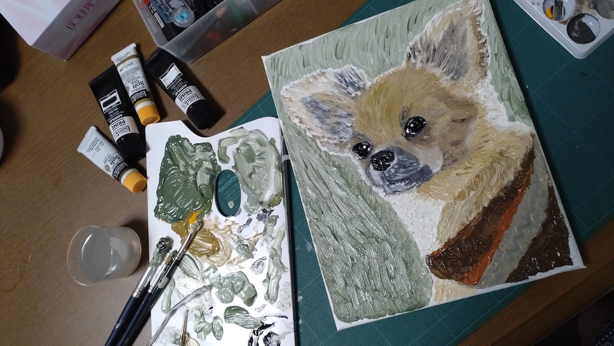 油絵風にアクリル絵の具で絵を描きます オーダーメイドで写真とは違う姿を絵で飾ってみませんか？ イメージ2