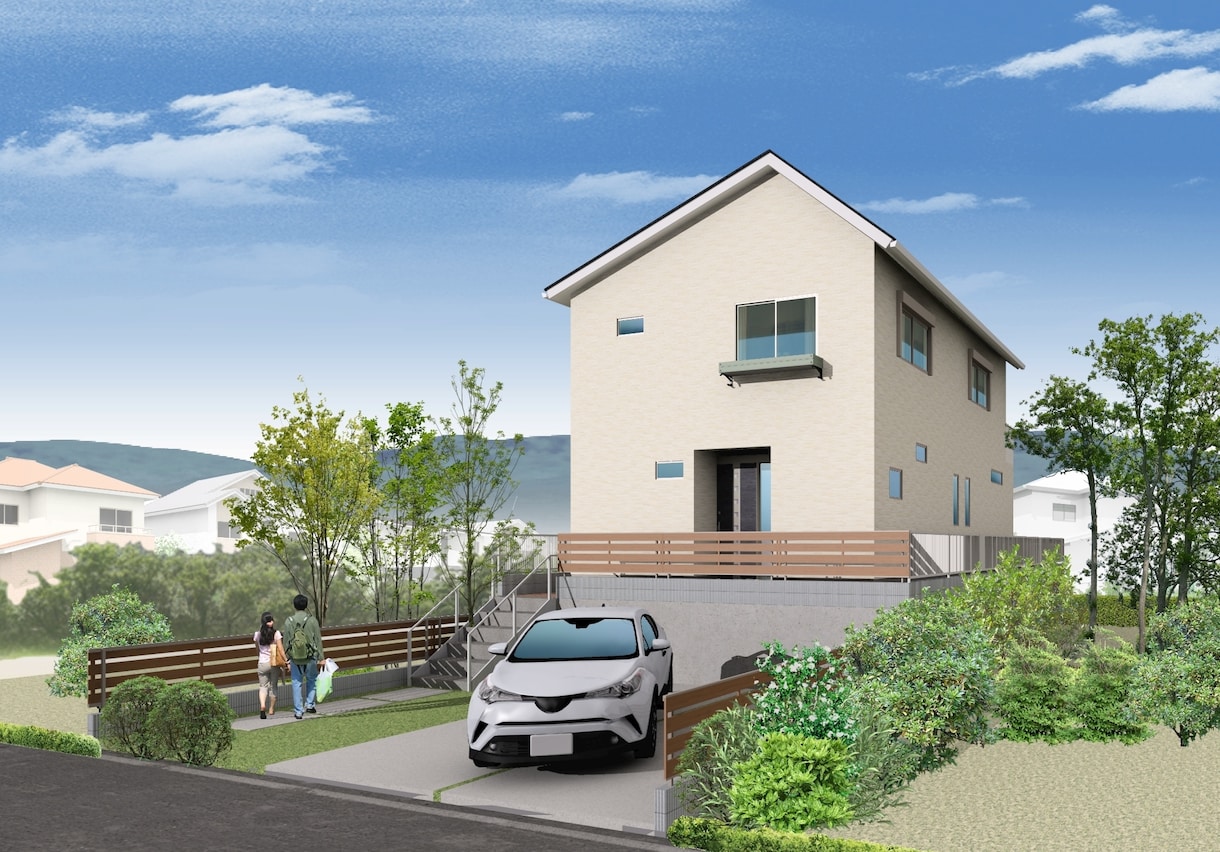 戸建て住宅の外観パース作成します 広告掲載・施主様へのイメージのご提案に イメージ4