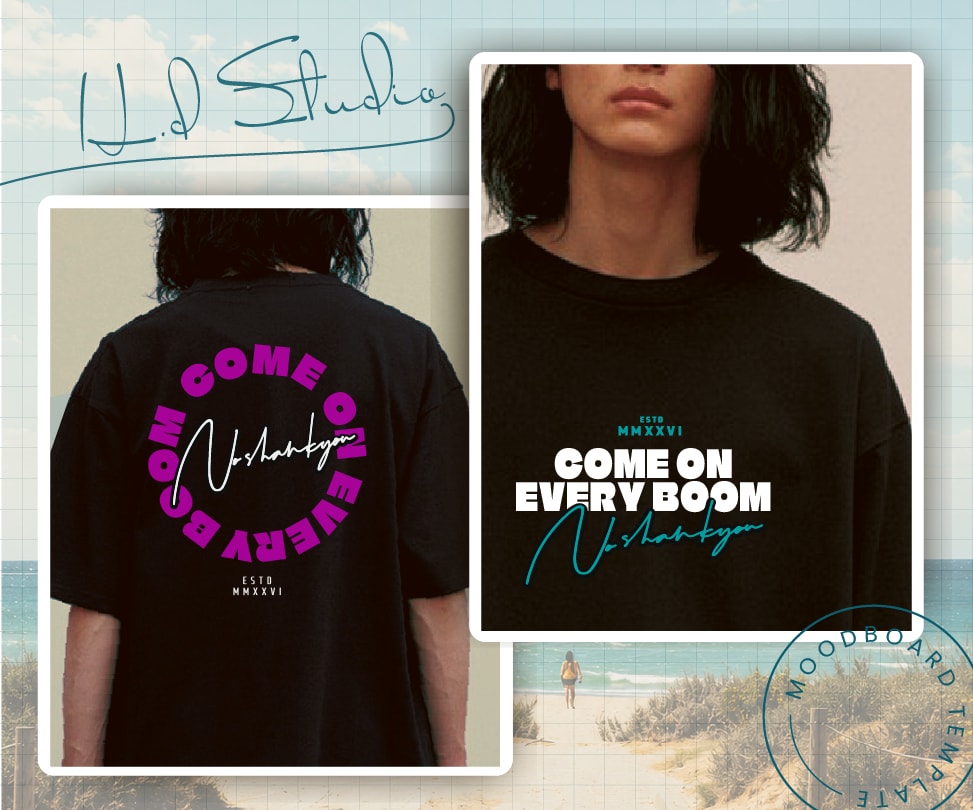 雰囲気のあるおしゃれなTシャツ・ロゴを作成します プロのアパレルデザイナーが際限なくオシャレにデザインします。 イメージ3