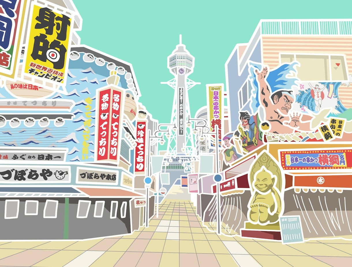 商用可！建物や風景を味のあるイラストで描きます 店舗や街の風景を、味のあるオリジナルイラストで イメージ7