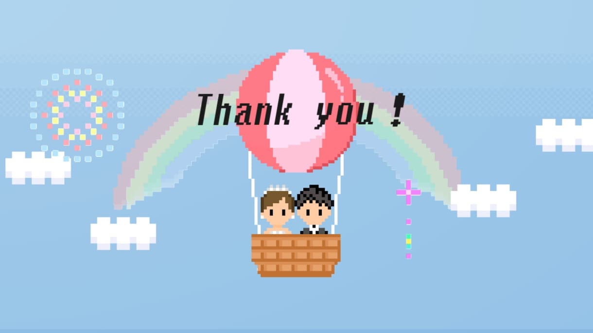 リクエストで似顔絵ドット絵結婚式ムービー作ります ISUM登録者なので安心◎ご希望の楽曲や構成で作成！ イメージ6