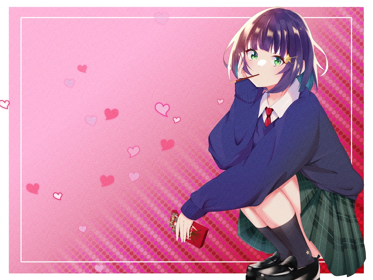 歌ってみたやSNSアイコン用イラスト描きます 線画や色使いが魅力的でアンニュイな女の子描くのが得意です！ イメージ2
