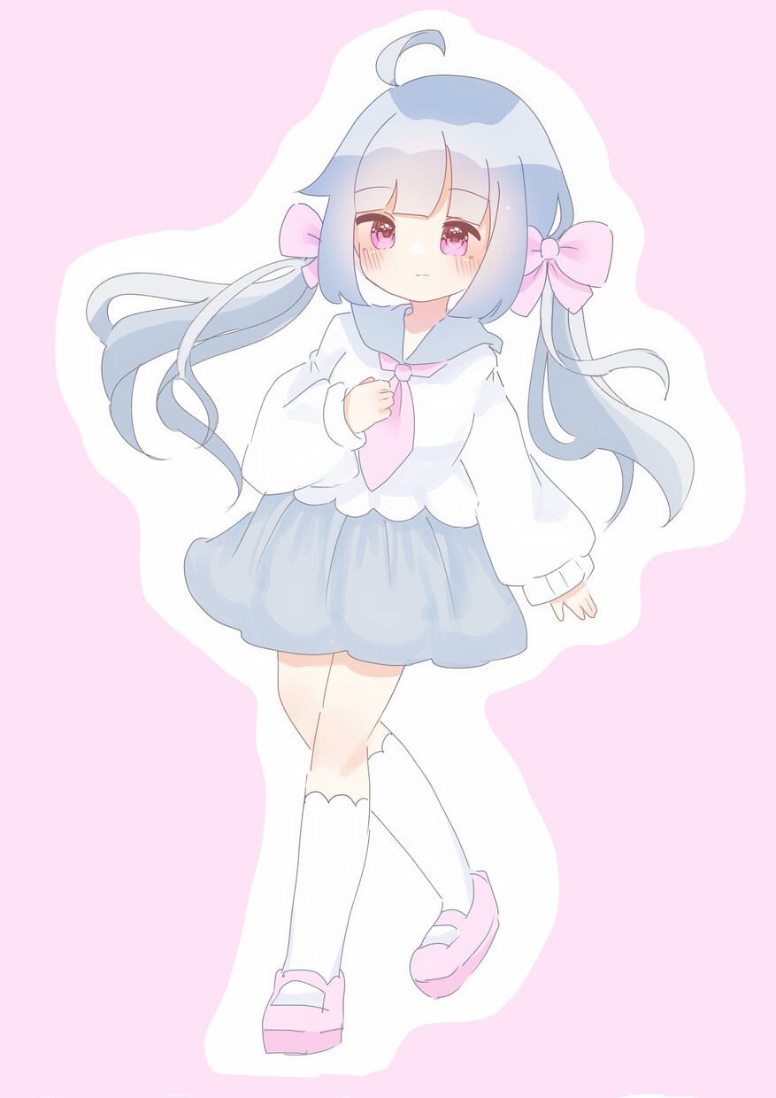 ふわふわした絵柄の立ち絵イラストお描きします 著作権フリーのイラストお描きします〜！ イメージ1
