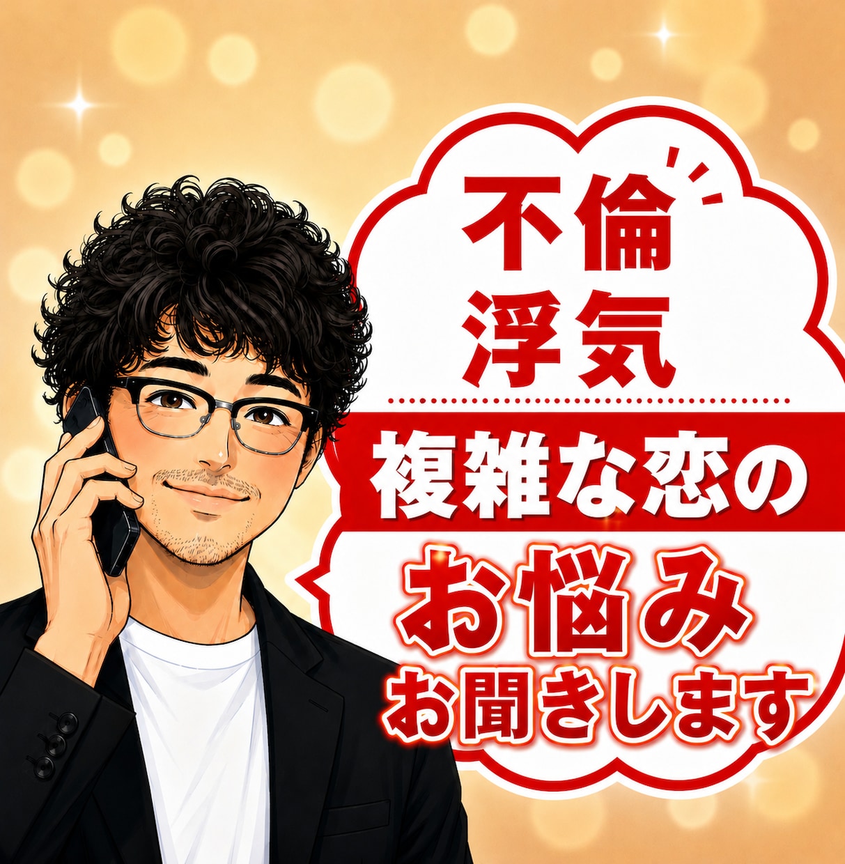 元吉本芸人が不倫、浮気、複雑な恋の悩みお聞きします 苦しい恋の本音、全部受けとめます！誰にも言えない恋の避難場所 イメージ1