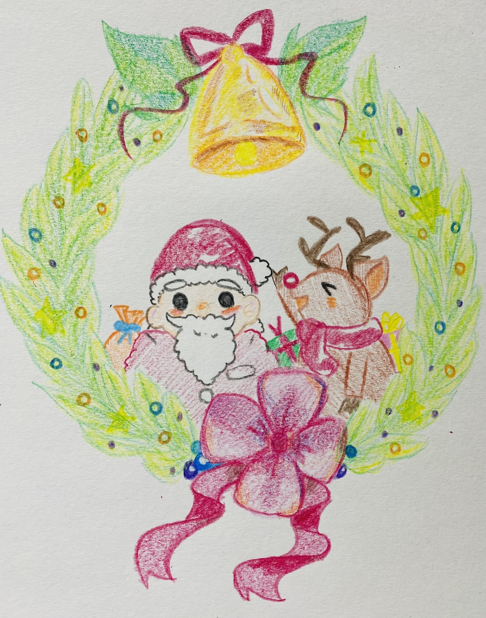 クーピーを使って描きます 優しい色使いを心がけ幸せな気持ちになるように描きます イメージ1