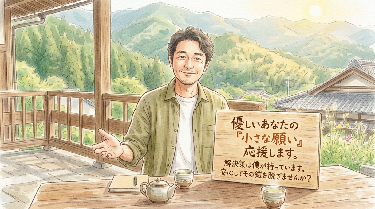 優しいあなたが「小さなわがまま」応援します 解決策は僕が持っています。安心してその鎧を脱ぎませんか？ イメージ1