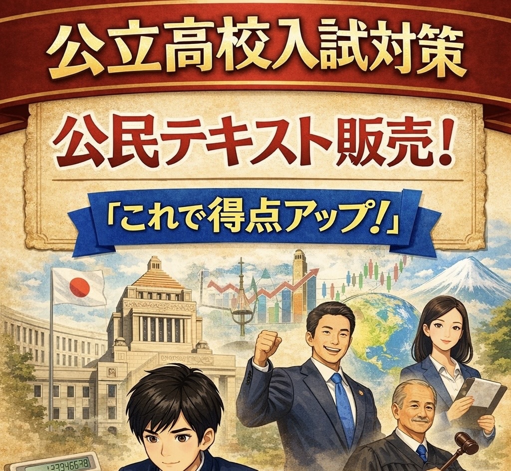 高校入試対策の公民テキスト・基礎応用編を提供します このテキストで点差がつきやすい公民分野を徹底攻略しよう！ イメージ1