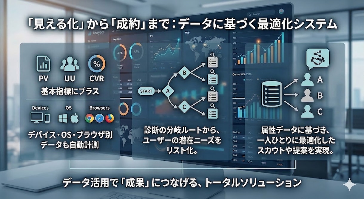 HP離脱を防ぐ！診断型リード獲得ツールを導入します 離脱者を顧客に変える！診断ツール導入【5月末まで限定価格】 イメージ4