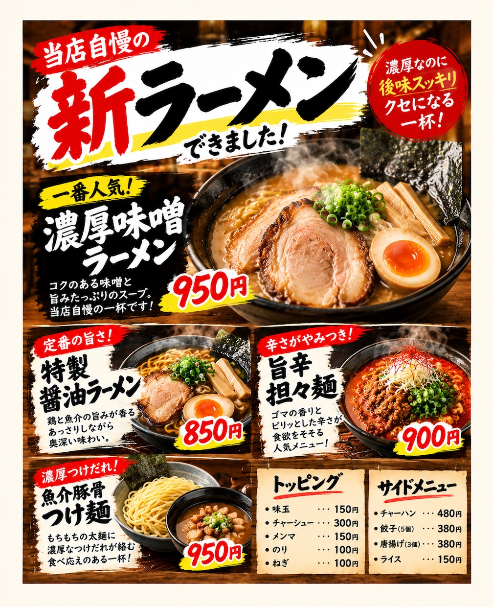 飲食店のメニュー表・POPを作成します 飲食店経営11年の経験を活かして制作します イメージ6