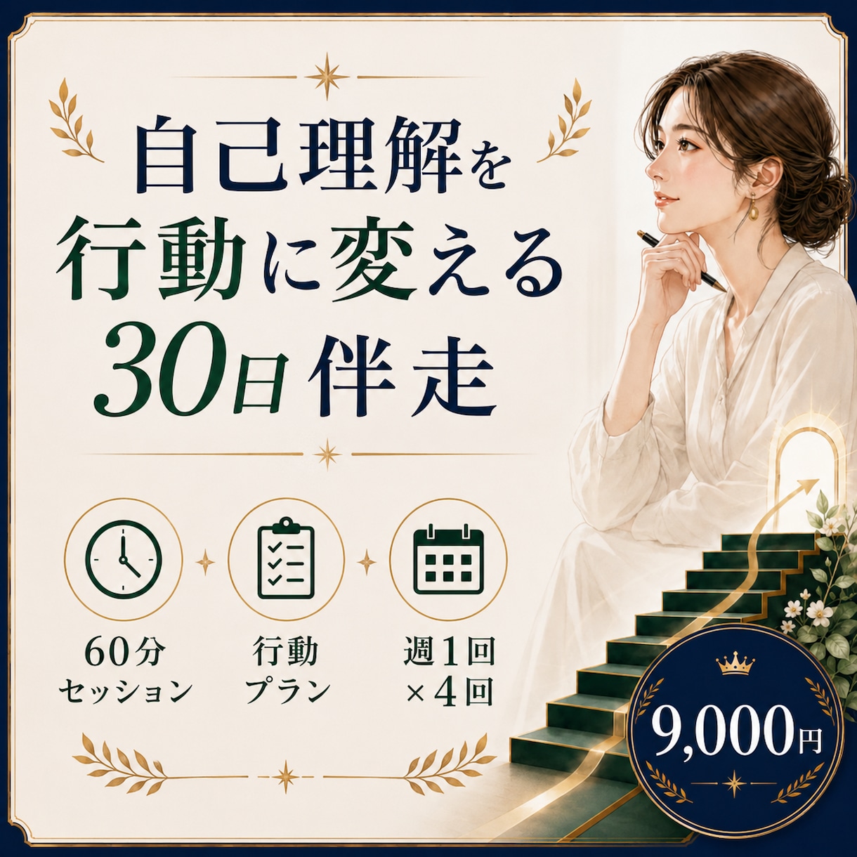 自己理解を行動に変える30日伴走をします 60分セッション＋行動プラン＋定期確認で、働き方の迷いを整理 イメージ1