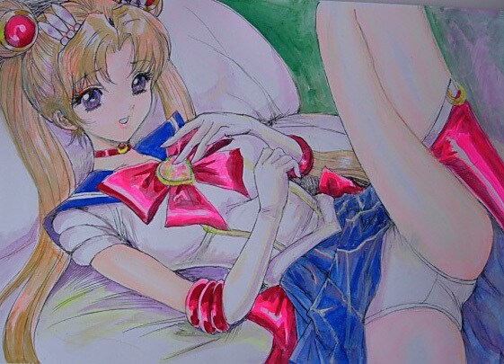 手描き同人イラストを描かせていただきます Å4のケント紙にアクリル絵の具で彩色するイラストです イメージ1