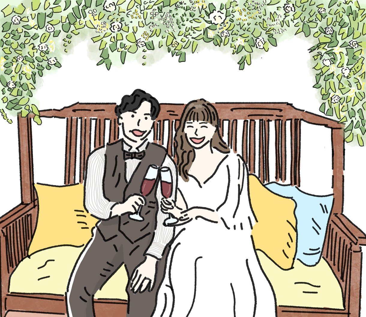 あなたの思い出をイラスト風にします 似顔絵、アイコン、結婚式、プレゼントにどうぞ！ イメージ6