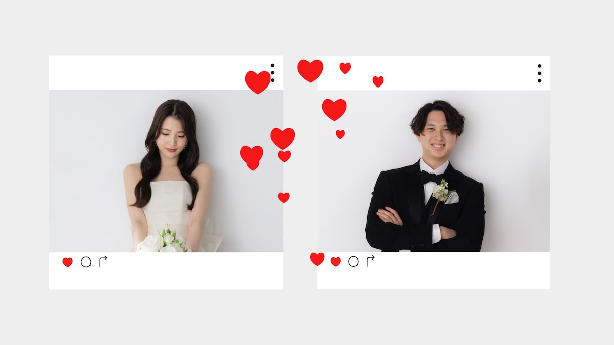 インスタ風！結婚式プロフィールムービーを制作します 【結婚式プロフィールムービー】DVD納品も対応♪ イメージ5