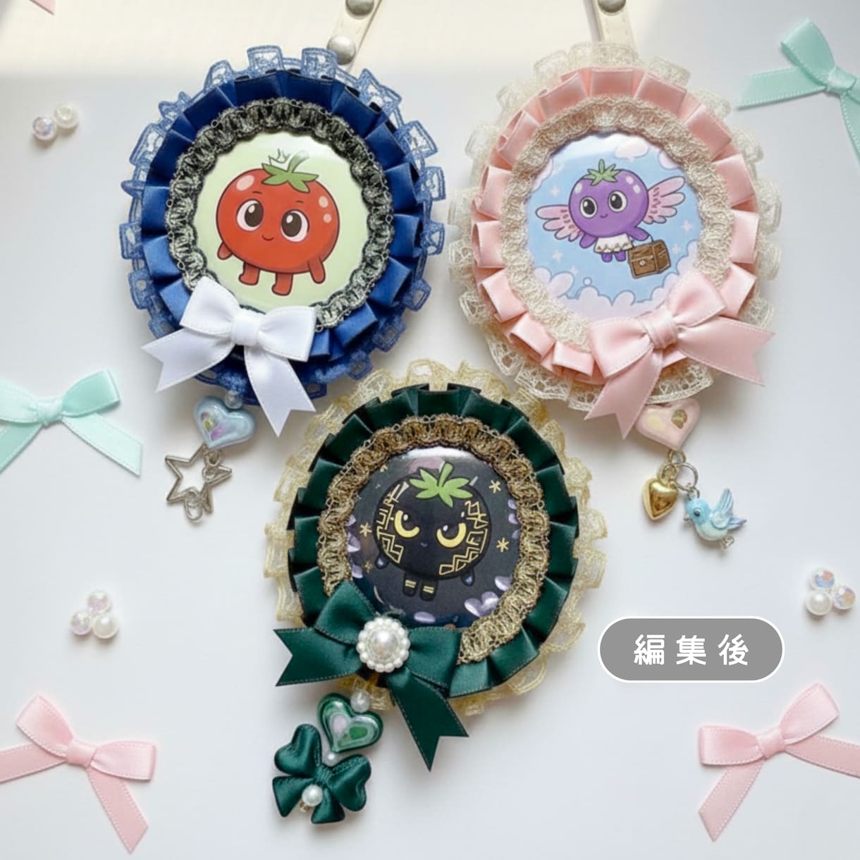 推し活グッズの画像差し替え・編集【3枚】対応します ロゼット用画像・ぬい服のぬいぐるみを自然に差し替えます イメージ4