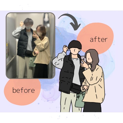 お持ちの写真からシンプルでお洒落なイラスト描きます 【SNSアイコンやブログ・WEBページの挿絵などにどうぞ♪】 イメージ7