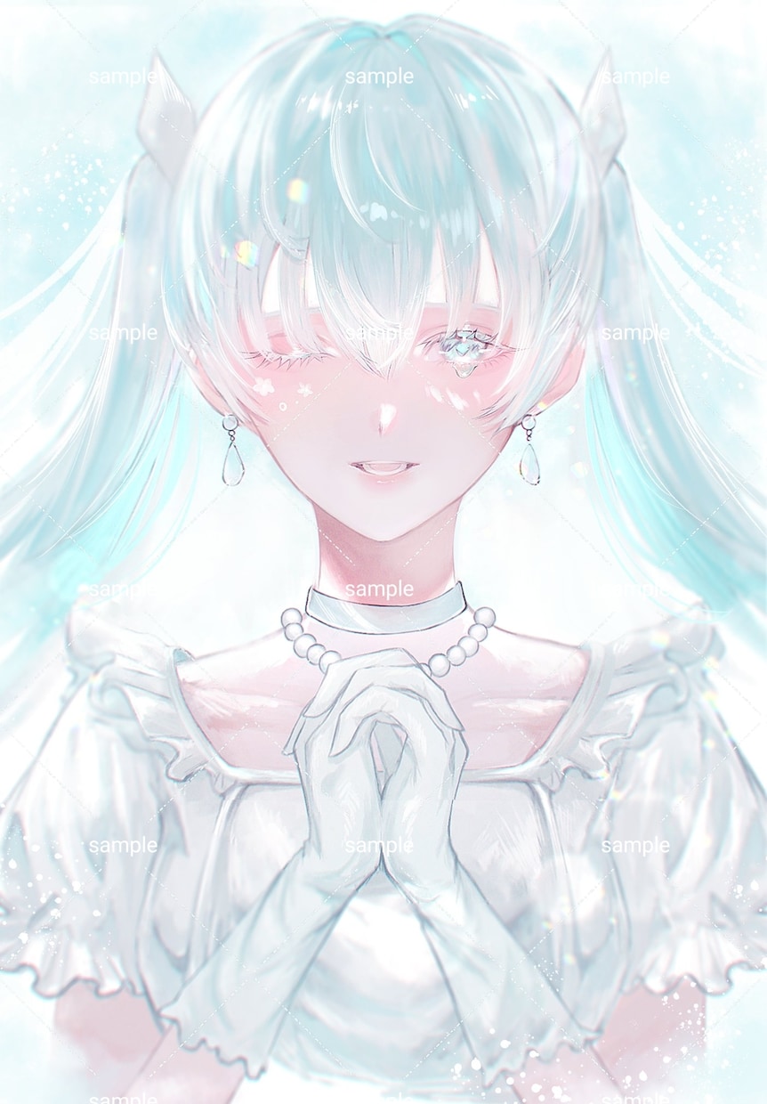 透明感のあるイラスト描きます SNSアイコン、表紙、サムネ、配信用イラスト等にオススメ！ イメージ5