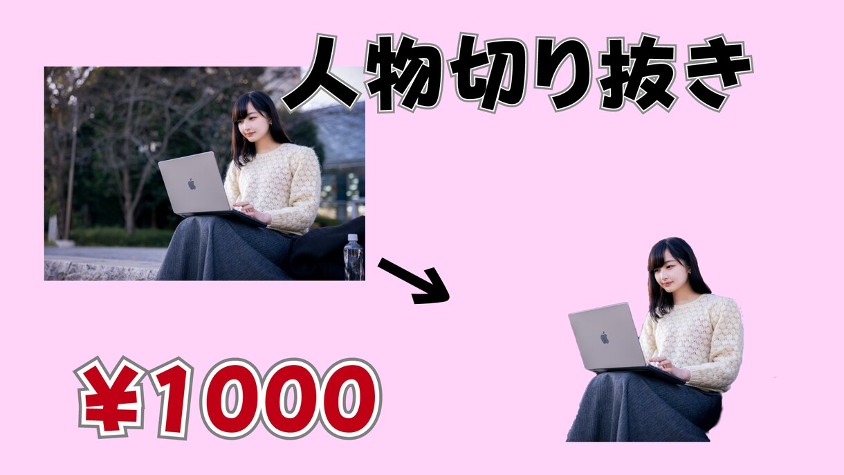 写真や画像の切り抜き・文字入れします 駆け出しのため、激安価格で承ります。 イメージ1