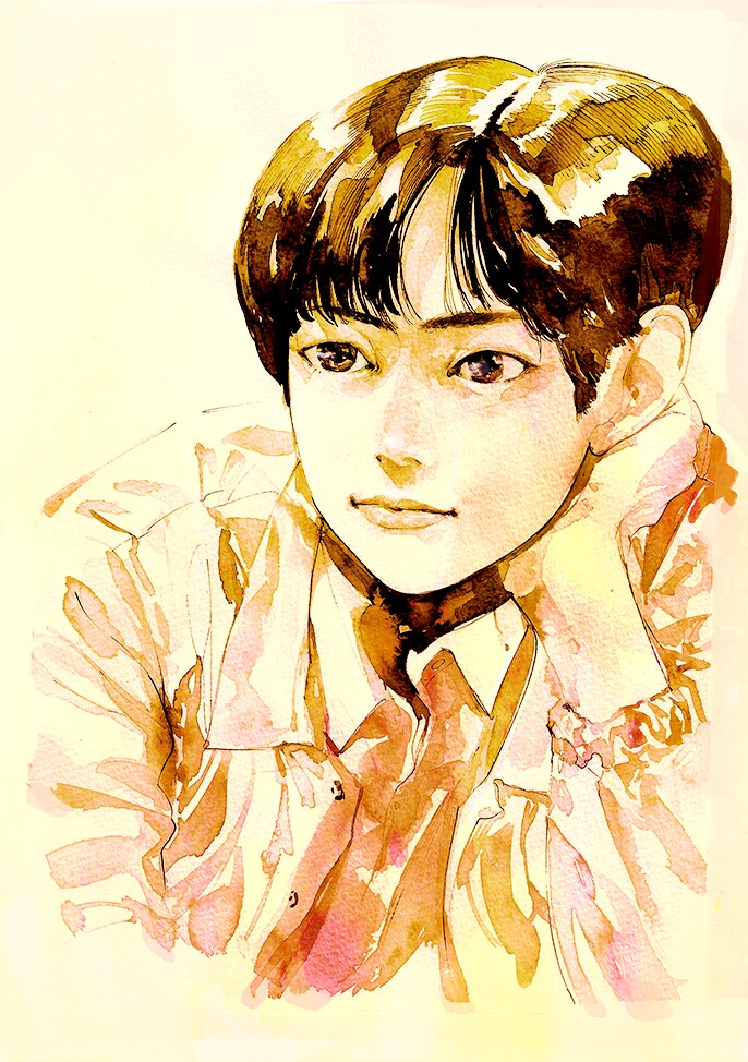 希少な――手描き水彩画：人物画お描きます 現在デジタルの絵が主流です。 私は手描きの水彩がかけます。 イメージ6